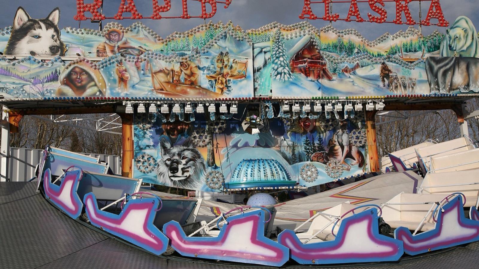 La fête foraine de Gardanne, manèges installés en ville