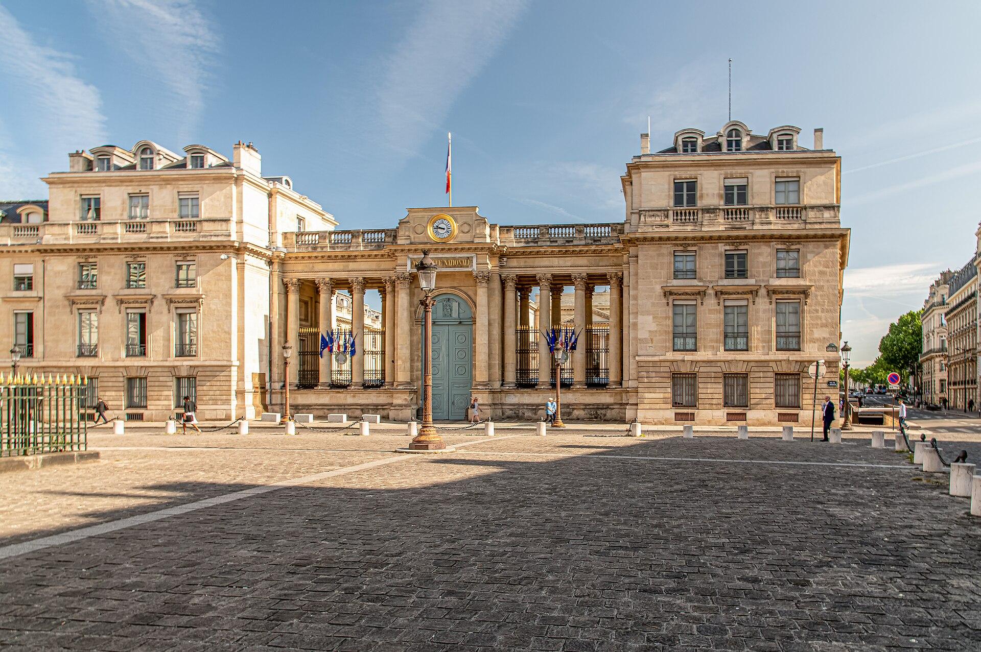 Le Palais-Bourbon, siège de l'Assemblée nationale