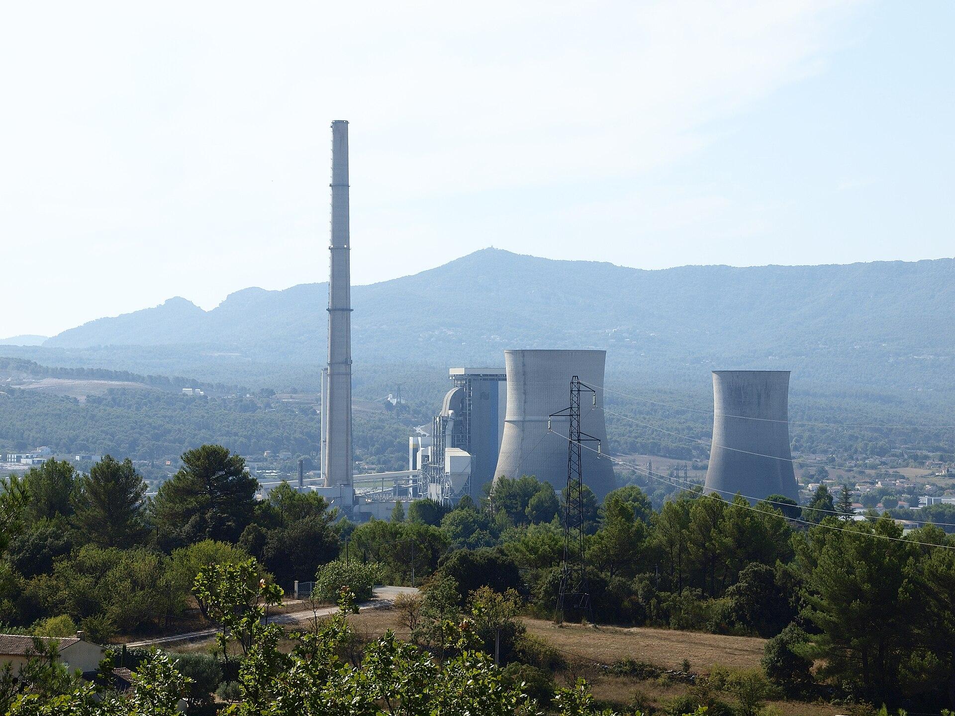 Les installations de la centrale thermique de Provence à Gardanne, site du projet Bio-Méthane Provence