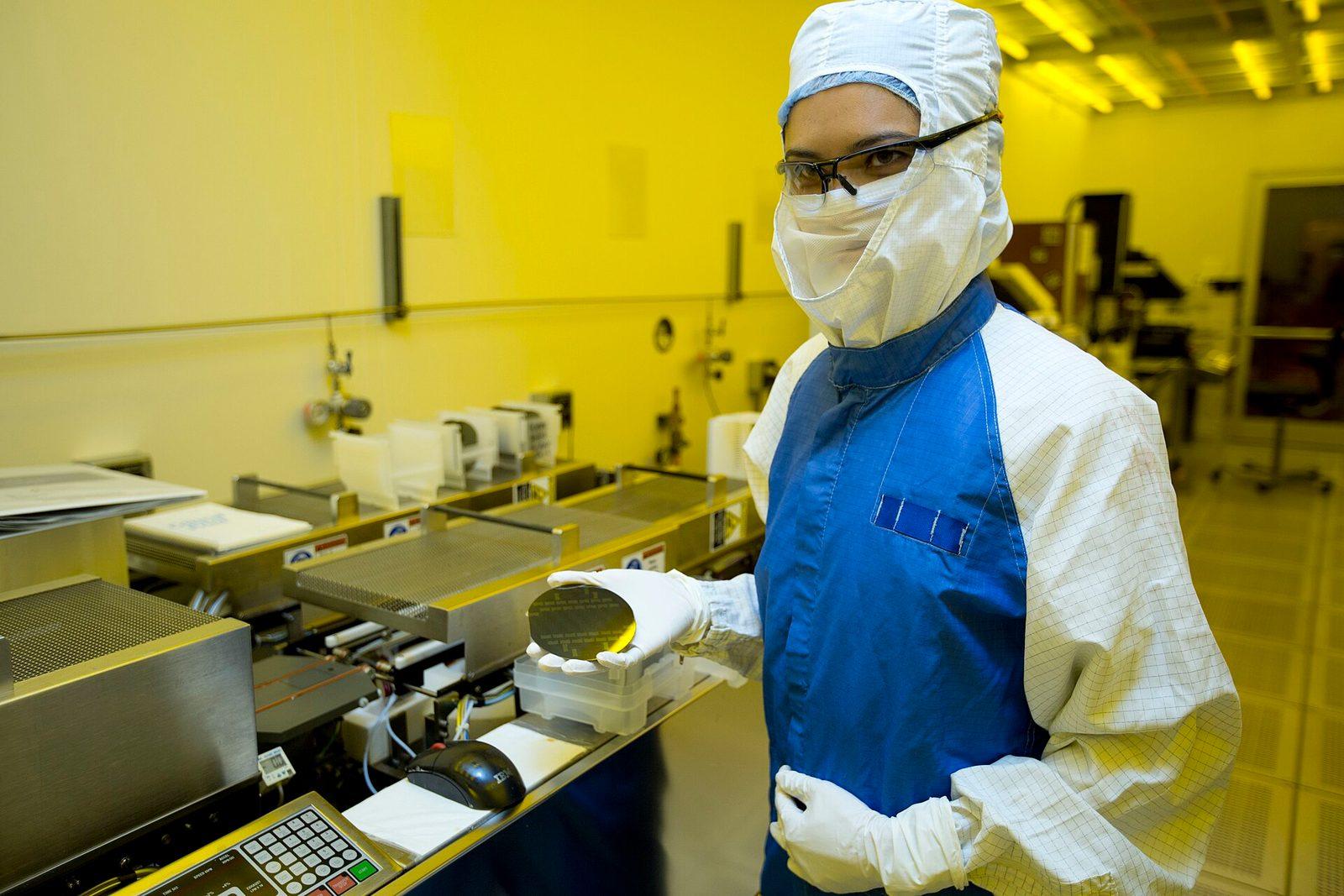 Un wafer de silicium, cœur de la microélectronique